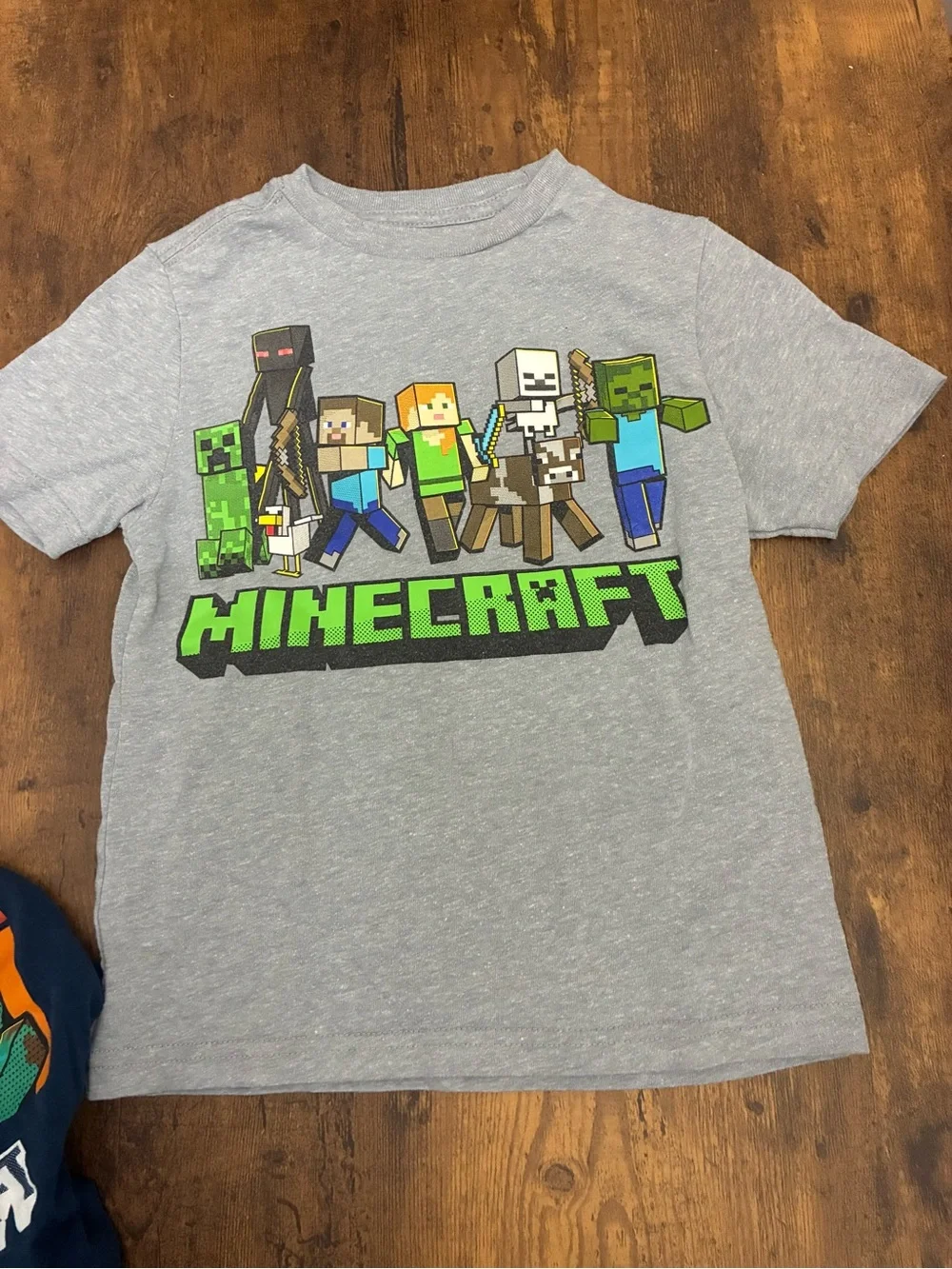 Two Boy’s XS Minecraft Graphic Tees